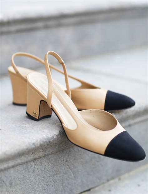 chanel slingback pumps replica|chanel slingback beige and black.